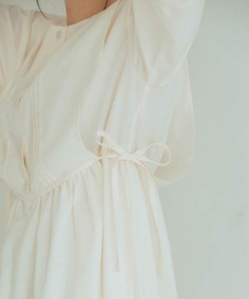 nemne store（ネンネストア）の「しょくぱんを並べるフラップピンタックワンピース（ワンピース・レディース・アイボリー/モカ/ミント・フリー）」の20枚目の写真