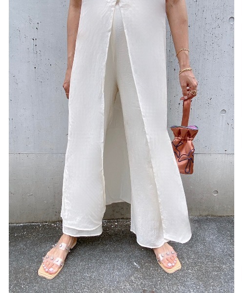 Vicente（ヴィセンテ）の「Sherbet cozy pants（その他パンツ・レディース・オフホワイト/ブラック・FREE）」の4枚目の写真