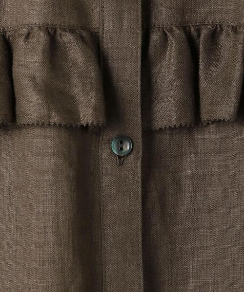 BEAUTY&YOUTH UNITED ARROWS（ビューティーアンドユースユナイテッドアローズ）の「BY フリルスタンドカラー5分袖ブラウス -ウォッシャブル-（シャツ/ブラウス・レディース・ダークブラウン/ナチュラル/ライトブルー・FREE）」の20枚目の写真