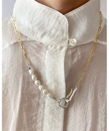mou | バイカラーマンテルパールネックレス(ネックレス)