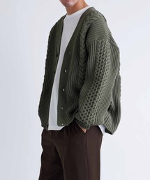 ADAM ET ROPE'（アダムエロペ）の「ライトケーブル ボリュームカーディガン/オーバーサイズ/超軽量/防風性（カーディガン/ボレロ・メンズ）」
