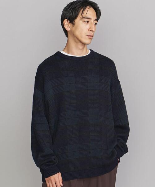 BEAUTY&YOUTH UNITED ARROWS（ビューティーアンドユースユナイテッドアローズ）の「BY ブラックウォッチ バルーンシルエット ニット -ウォッシャブル-（ニット/セーター・メンズ・ダークグリーン・XL/S/L/M）」の9枚目の写真