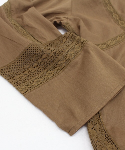 RNA-N（アールエヌエーエヌ）の「B2663 エンブロイダリーレースコットンブラウス（シャツ/ブラウス・レディース・ホワイト/スミクロ/カーキ・MEDIUM）」の12枚目の写真