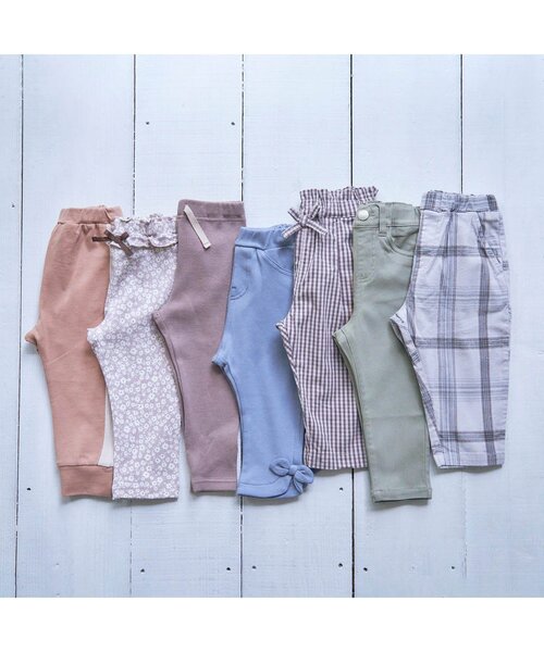 apres les cours（アプレレクール）の「カラフルツイル/7days Style pants　10分丈（その他パンツ・キッズ・ブラウン/ピンク/カーキ/ブラック/アイボリー/ブルー・110/120/80/90/130/140/100）」の7枚目の写真