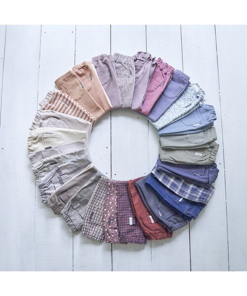 apres les cours（アプレレクール）の「カラフルツイル/7days Style pants　10分丈（その他パンツ・キッズ・ブラウン/ピンク/カーキ/ブラック/アイボリー/ブルー・110/120/80/90/130/140/100）」の8枚目の写真
