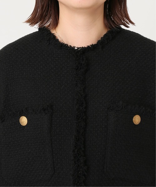 ジャーナルスタンダードレサージュ♡GIOLICAツイード BIGジャケット 黒 GIOLICAツイードBIGジャケット | ジャーナルスタンダード