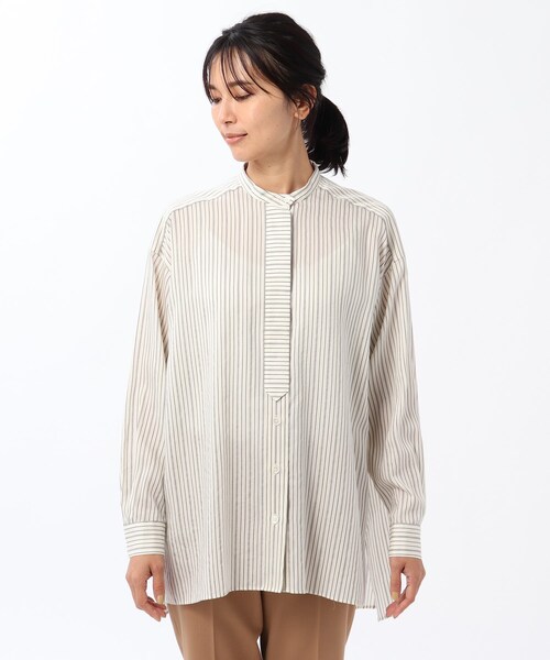 UNTITLED（アンタイトル）の「◆【洗える】NALYA シルク混 比翼ブラウス（シャツ/ブラウス・レディース・ホワイト系その他3/ブルー系2/ナチュラル・02/01/03）」の15枚目の写真