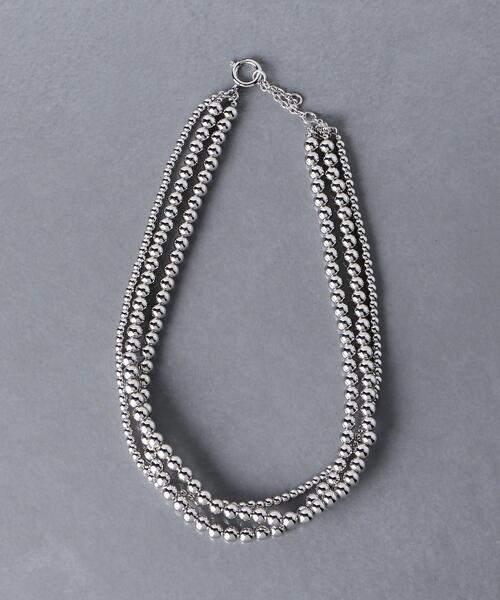 UNITED ARROWS（ユナイテッドアローズ）の「＜UNITED ARROWS＞3連 MT チョーカー（チョーカー・レディース・シルバー・FREE）」の5枚目の写真