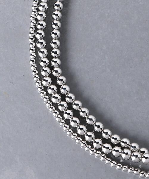 UNITED ARROWS（ユナイテッドアローズ）の「＜UNITED ARROWS＞3連 MT チョーカー（チョーカー・レディース・シルバー・FREE）」の4枚目の写真