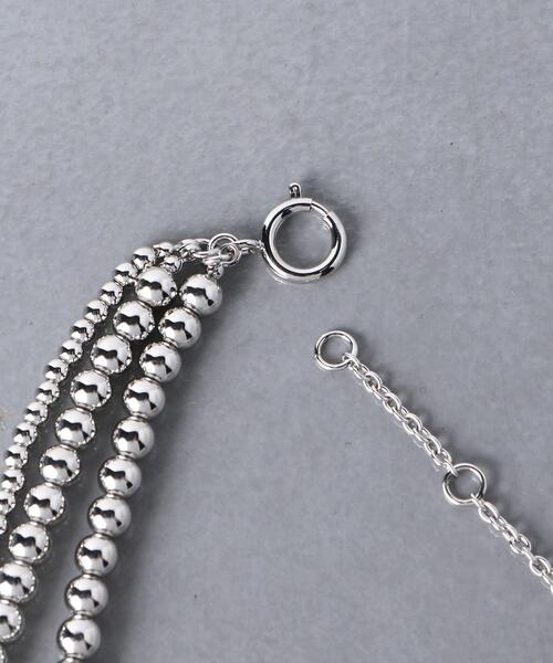 UNITED ARROWS（ユナイテッドアローズ）の「＜UNITED ARROWS＞3連 MT チョーカー（チョーカー・レディース・シルバー・FREE）」の2枚目の写真