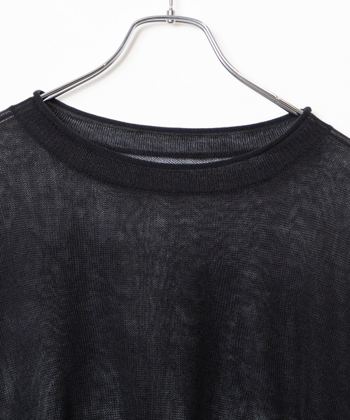 WEGO（ウィゴー）の「WEGO/シアーショートニット（ニット/セーター・レディース・オフホワイト/サックスブルー/オレンジ/ブラック・FREE）」の18枚目の写真