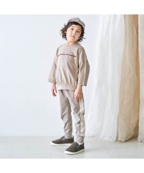 apres les cours（アプレレクール）の「リラックスロゴTシャツ（Tシャツ/カットソー・キッズ・ピンク/ブルー/ベージュ/ブラウン/オレンジ・100/110/140/90/120/130/80）」の6枚目の写真