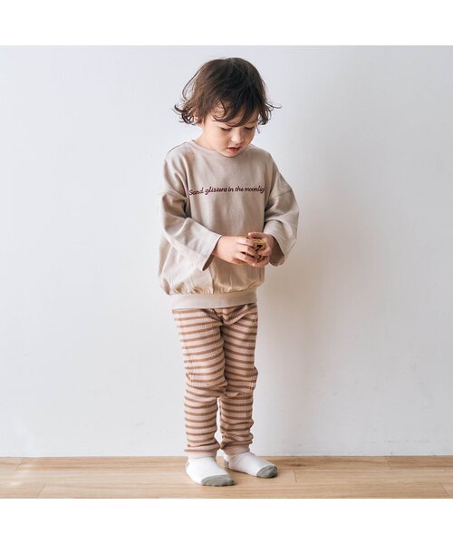 apres les cours（アプレレクール）の「リラックスロゴTシャツ（Tシャツ/カットソー・キッズ・ピンク/ブルー/ベージュ/ブラウン/オレンジ・100/110/140/90/120/130/80）」の8枚目の写真