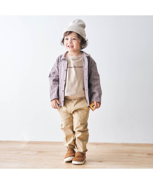 apres les cours（アプレレクール）の「リラックスロゴTシャツ（Tシャツ/カットソー・キッズ・ピンク/ブルー/ベージュ/ブラウン/オレンジ・100/110/140/90/120/130/80）」の10枚目の写真