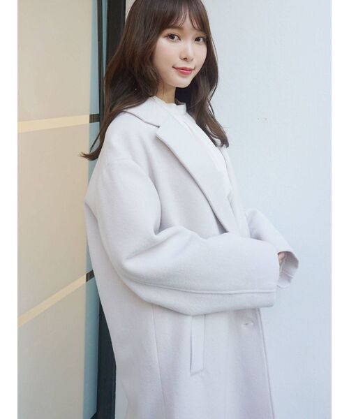 MERCURYDUO（マーキュリーデュオ）の「ウールチェスターコート（チェスターコート・レディース・ブラウン/ピンク/アイボリー/ミント・SMALL/MEDIUM）」の9枚目の写真