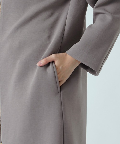 RIVE DROITE（リヴドロワ）の「ソフトな着心地でロングシーズン活躍する　ダンボールZIPコート（その他アウター・レディース・グレー系その他/ベージュ/ネイビー・FREE）」の5枚目の写真