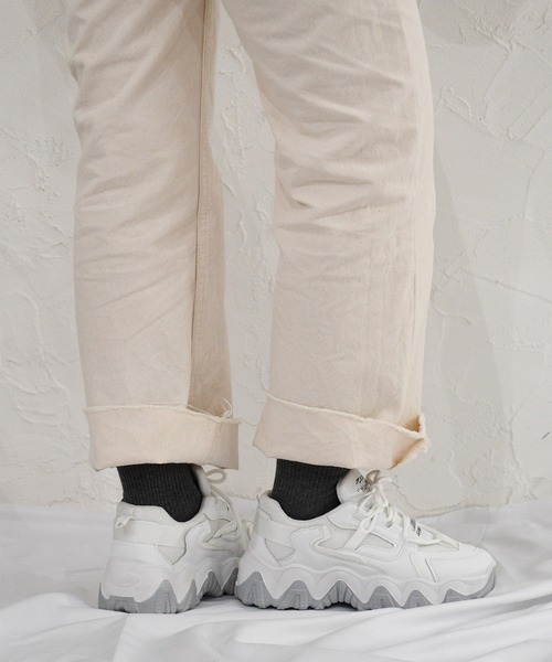 NOFALL（ノーフォール）の「デザインソールダッドスニーカー（スニーカー・レディース・ホワイト/ベージュ・LL/3L/SS/S/M/L）」の14枚目の写真