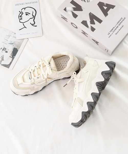NOFALL（ノーフォール）の「デザインソールダッドスニーカー（スニーカー・レディース・ホワイト/ベージュ・LL/3L/SS/S/M/L）」の15枚目の写真