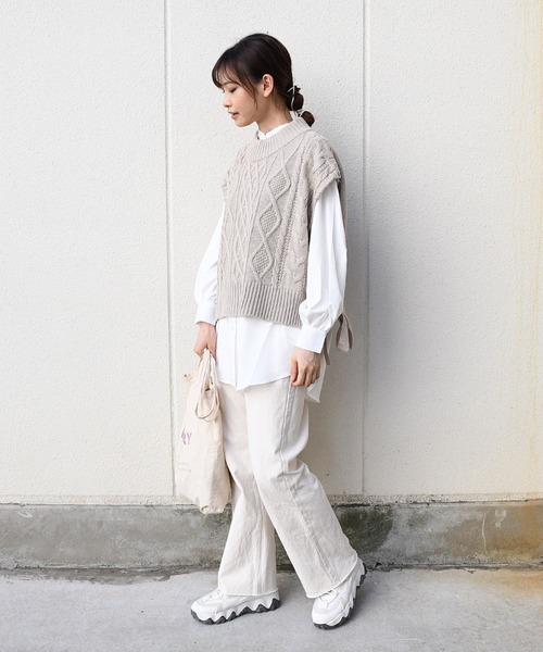 NOFALL（ノーフォール）の「デザインソールダッドスニーカー（スニーカー・レディース・ホワイト/ベージュ・LL/3L/SS/S/M/L）」の19枚目の写真