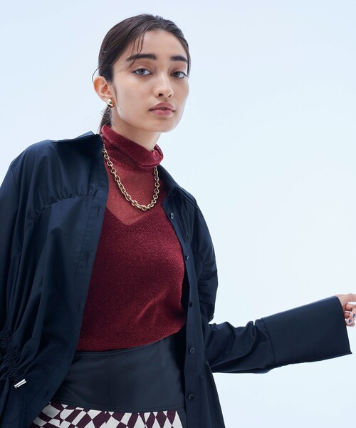 UNITED TOKYO(ユナイテッドトウキョウ)の「アーチシャーリングロングシャツ(シャツ/ブラウス・レディース・ホワイト/ブラック・FREE)」の20枚目の写真