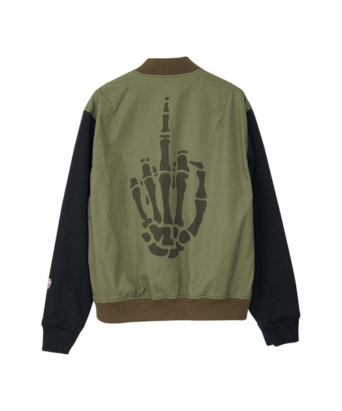 HYSTERIC GLAMOUR(ヒステリックグラマー)の「MIDDLE FINGER リブブルゾン(その他アウター・メンズ・ブラック/カモフラージュ/カーキ・SMALL/MEDIUM/LARGE/X-LARGE)」の3枚目の写真