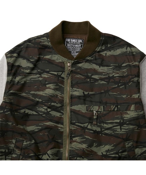 HYSTERIC GLAMOUR(ヒステリックグラマー)の「MIDDLE FINGER リブブルゾン(その他アウター・メンズ・ブラック/カモフラージュ/カーキ・SMALL/MEDIUM/LARGE/X-LARGE)」の7枚目の写真