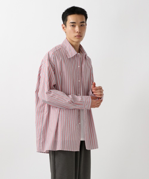 ALAND(エーランド)の「3.3Field Trip/OVER STRIPE シャツ 2254700(シャツ/ブラウス・メンズ・ピンク/ブルー・FREE)」の12枚目の写真