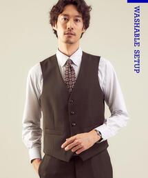 WORK TRIP OUTFITS GREEN LABEL RELAXING | WTO TWPU シャンブレー 5B スーツベスト -ウォッシャブル-(スーツベスト)