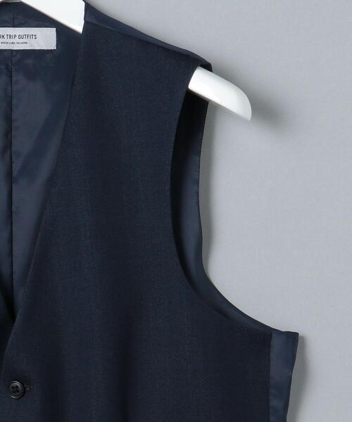 WORK TRIP OUTFITS GREEN LABEL RELAXING（ワークトリップアウトフィッツグリーンレーベル リラクシング）の「WTO シャンブレー 5B スーツベスト -ウォッシャブル- ＊＊（スーツベスト・メンズ・ダークブラウン/ネイビー・XXS/40/XL/50/XS/42/S/44/M/46/L/48）」の14枚目の写真