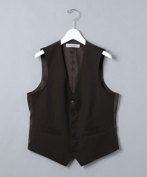 WORK TRIP OUTFITS GREEN LABEL RELAXING（ワークトリップアウトフィッツグリーンレーベル リラクシング）の「WTO シャンブレー 5B スーツベスト -ウォッシャブル- ＊＊（スーツベスト・メンズ・ダークブラウン/ネイビー・XXS/40/XL/50/XS/42/S/44/M/46/L/48）」の18枚目の写真
