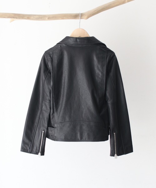 CANAL JEAN（キャナルジーン）の「NAF(ナフ) vintage風レザーライダースジャケット（ライダースジャケット・レディース・ブラック・36/38）」の8枚目の写真