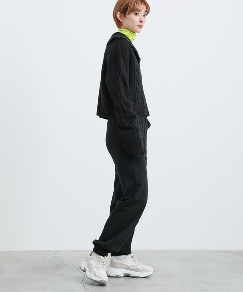 select MOCA（セレクトモカ）の「2021 A/W スウェットジョガーパンツ（スウェットパンツ・レディース・ブラック/ライトベージュ・FREE）」の14枚目の写真