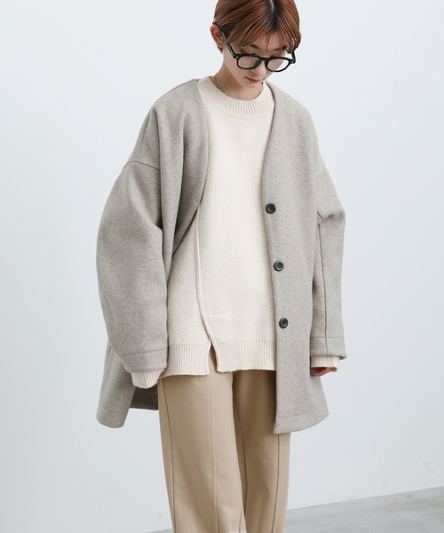 select MOCA（セレクトモカ）の「2021 A/W スウェットジョガーパンツ（スウェットパンツ・レディース・ブラック/ライトベージュ・FREE）」の7枚目の写真