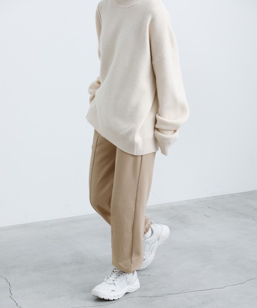 select MOCA（セレクトモカ）の「2021 A/W スウェットジョガーパンツ（スウェットパンツ・レディース・ブラック/ライトベージュ・FREE）」の6枚目の写真