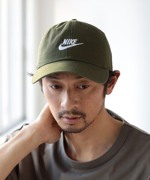NIKE（ナイキ）の「NIKE / H86 フーチュラ ウォッシュド キャップ（キャップ・メンズ・ブラック/アイボリー/オリーブ/ホワイト/グリーン・ONE SIZE）」の4枚目の写真