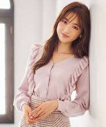 WILLSELECTION | ビジューボタンラッフルカーデトップス(カーディガン/ボレロ)