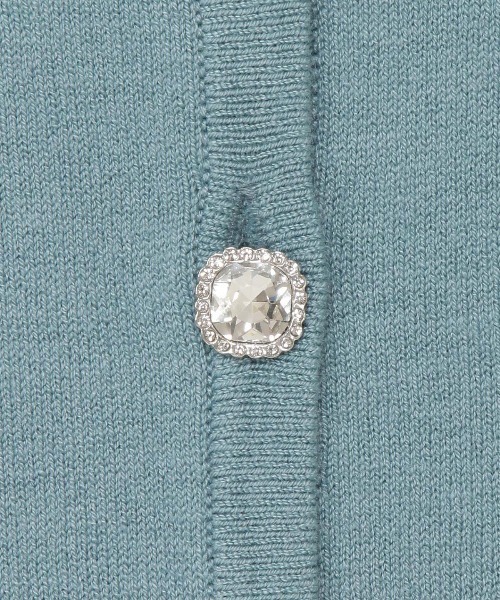 WILLSELECTION（ウィルセレクション）の「ビジューボタンラッフルカーデトップス（カーディガン/ボレロ・レディース・オフホワイト/ピンク/ラベンダー/グリーン・MEDIUM）」の8枚目の写真