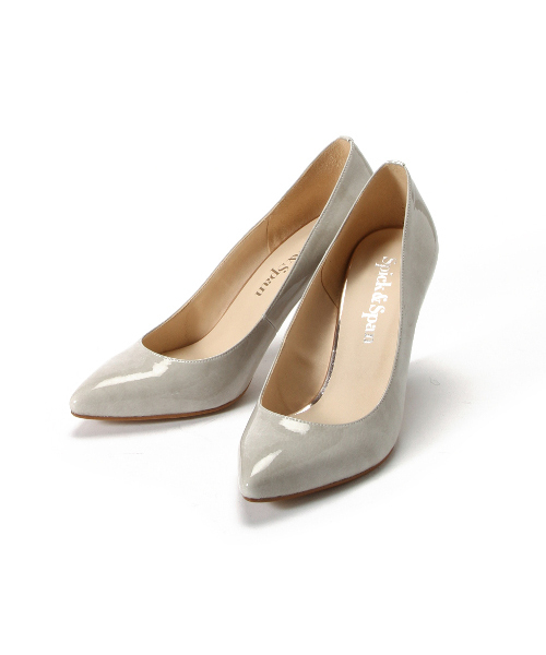 Spick & Span（スピックアンドスパン）の「285ORIGINAL Fエナメルポインテッドパンプス◆（パンプス・レディース・ブラック/ライトグレー/ライトインディゴブルー/ピンクベージュ・36/37/36.5/37.5/38）」の6枚目の写真