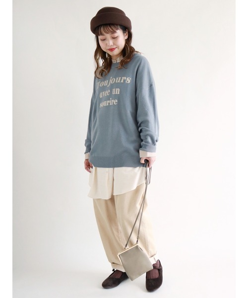 Samansa Mos2（サマンサ モスモス）の「太コーデュロイテーパードパンツ（その他パンツ・レディース・オレンジ/ブルー/モカ/キナリ・ﾌﾘ-）」の12枚目の写真