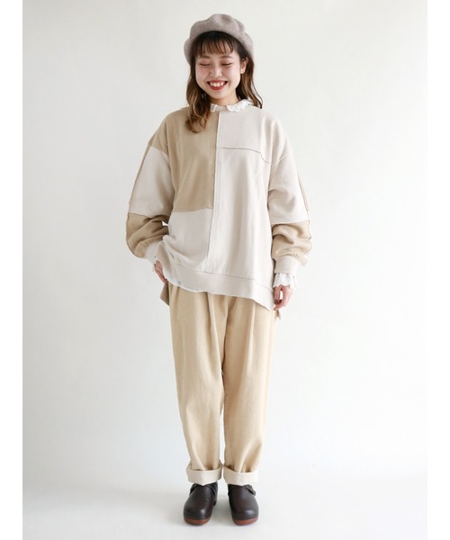 Samansa Mos2（サマンサ モスモス）の「太コーデュロイテーパードパンツ（その他パンツ・レディース・オレンジ/ブルー/モカ/キナリ・ﾌﾘ-）」の7枚目の写真