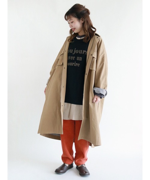 Samansa Mos2（サマンサ モスモス）の「太コーデュロイテーパードパンツ（その他パンツ・レディース・オレンジ/ブルー/モカ/キナリ・ﾌﾘ-）」の9枚目の写真