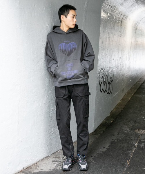 VIVASTUDIO（ビバスタジオ）の「【UNISEX】VIVA STUDIO／HEART HOOD  2237884（パーカー・メンズ・グリーン/ボルドー/チャコール・MEDIUM/LARGE/SMALL/X-LARGE）」の6枚目の写真