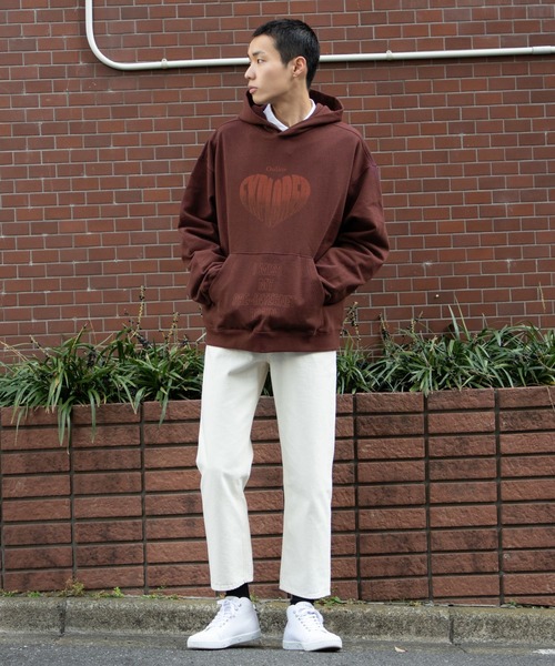 VIVASTUDIO（ビバスタジオ）の「【UNISEX】VIVA STUDIO／HEART HOOD  2237884（パーカー・メンズ・グリーン/ボルドー/チャコール・MEDIUM/LARGE/SMALL/X-LARGE）」の7枚目の写真