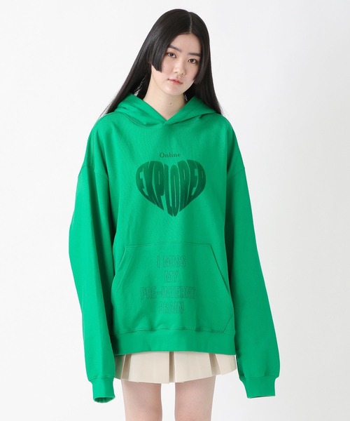 VIVASTUDIO（ビバスタジオ）の「【UNISEX】VIVA STUDIO／HEART HOOD  2237884（パーカー・メンズ・グリーン/ボルドー/チャコール・MEDIUM/LARGE/SMALL/X-LARGE）」の13枚目の写真