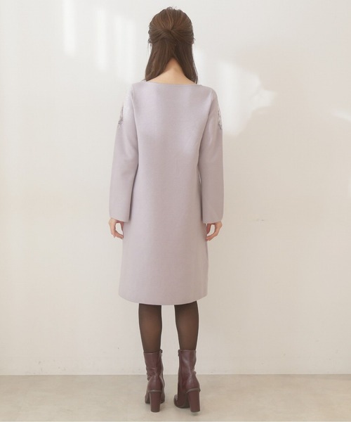 PROPORTION BODY DRESSING（プロポーションボディドレッシング）の「ショルダーレースニットサックワンピース / 1212140001（ワンピース・レディース・パープル/ブルー・MEDIUM/SMALL）」の6枚目の写真