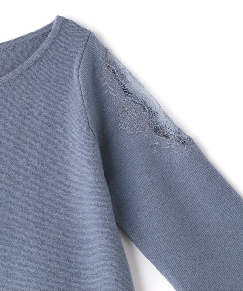 PROPORTION BODY DRESSING（プロポーションボディドレッシング）の「ショルダーレースニットサックワンピース / 1212140001（ワンピース・レディース・パープル/ブルー・MEDIUM/SMALL）」の16枚目の写真