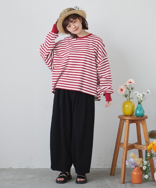 MERLOT(メルロー)の「ベーシックサーカスパンツ(その他パンツ・レディース・カーキ/ナチュラル/ブラック・FREE)」の6枚目の写真