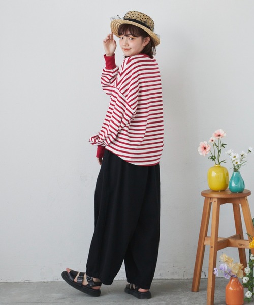 MERLOT(メルロー)の「ベーシックサーカスパンツ(その他パンツ・レディース・カーキ/ナチュラル/ブラック・FREE)」の4枚目の写真
