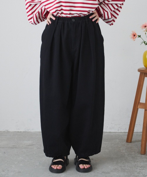 MERLOT(メルロー)の「ベーシックサーカスパンツ(その他パンツ・レディース・カーキ/ナチュラル/ブラック・FREE)」の9枚目の写真