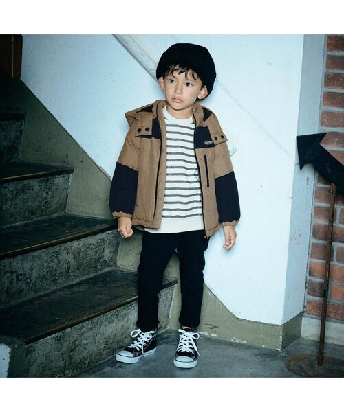 BREEZE（ブリーズ）の「中綿切り替えジャケット（ダウンジャケット/コート・キッズ・ベージュ/イエロー/カーキ/ブルー/サックスブルー・100/140/90/110/150/130/120）」の6枚目の写真
